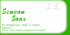 simeon soos business card
